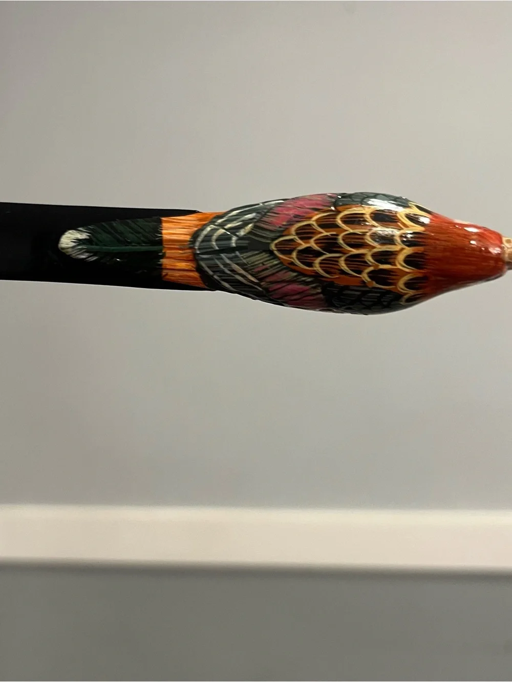 Vintage Hand Carved Set Of Wooden Duck Zebra Fish Bird Letter Openers